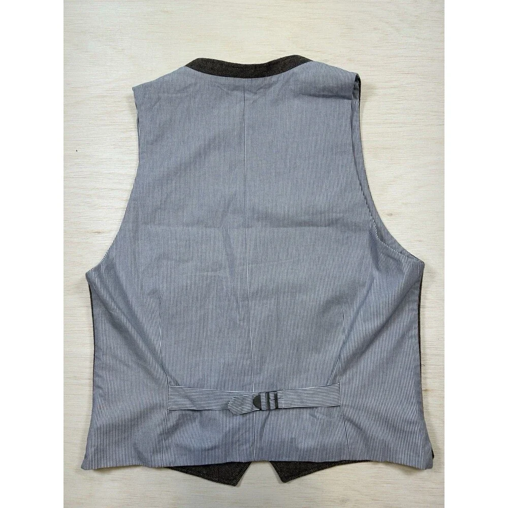 Banana Republic Vest Mens Brown Medium Wool Blend Lined 100% Cotton Corpcore